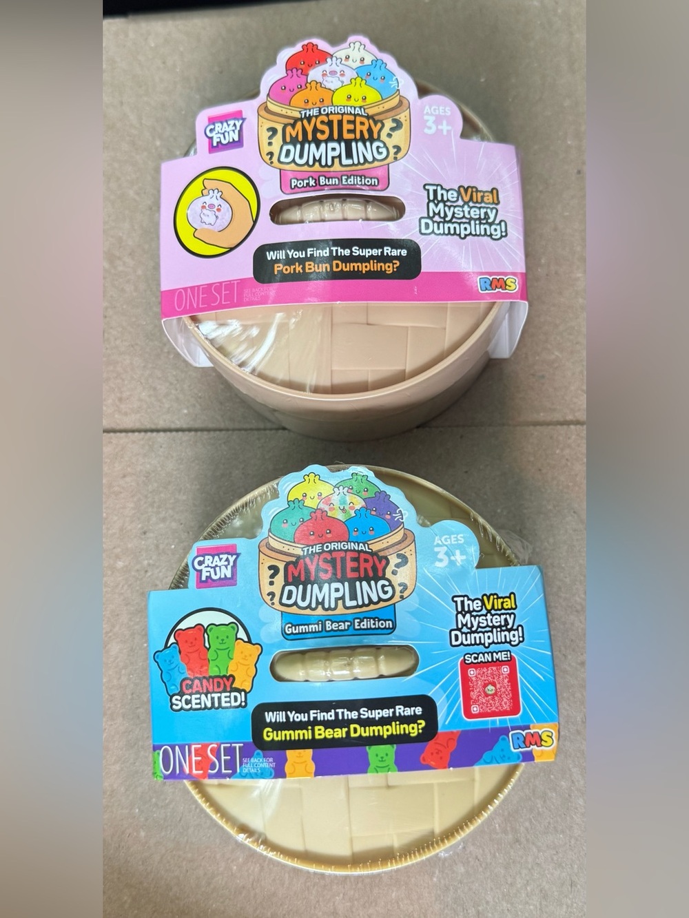 Mystery Dumpling - Pork Bun & Gummi Bear Editions. Set of 2. NEW